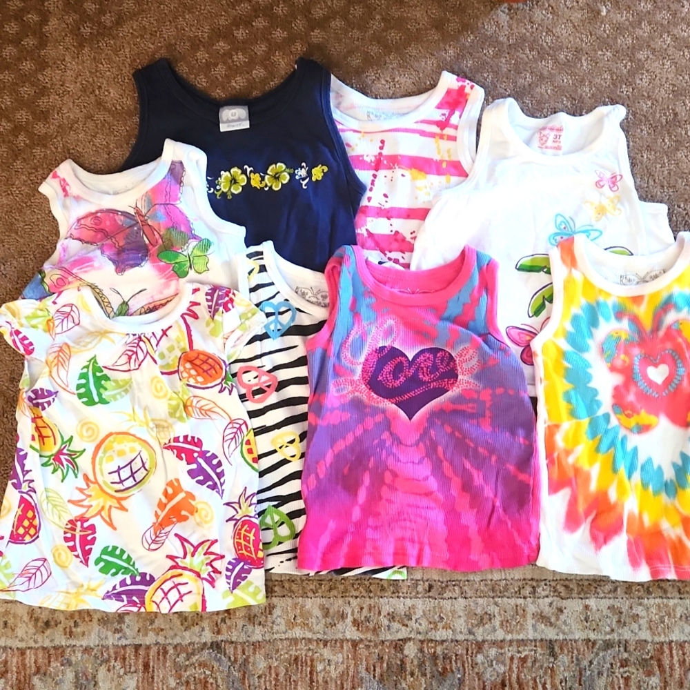 Lot of little girl summer tops